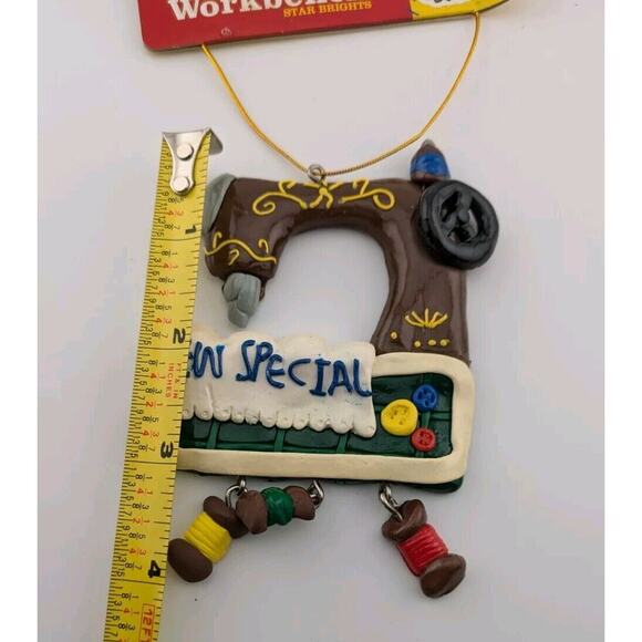Trim A Tree Sew Special Seamstress Ornament Handmade Clay Sewing Machine VTG (B) - Picture 4 of 5
